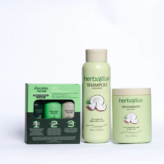 Combo liso y nutritivo cabello largo