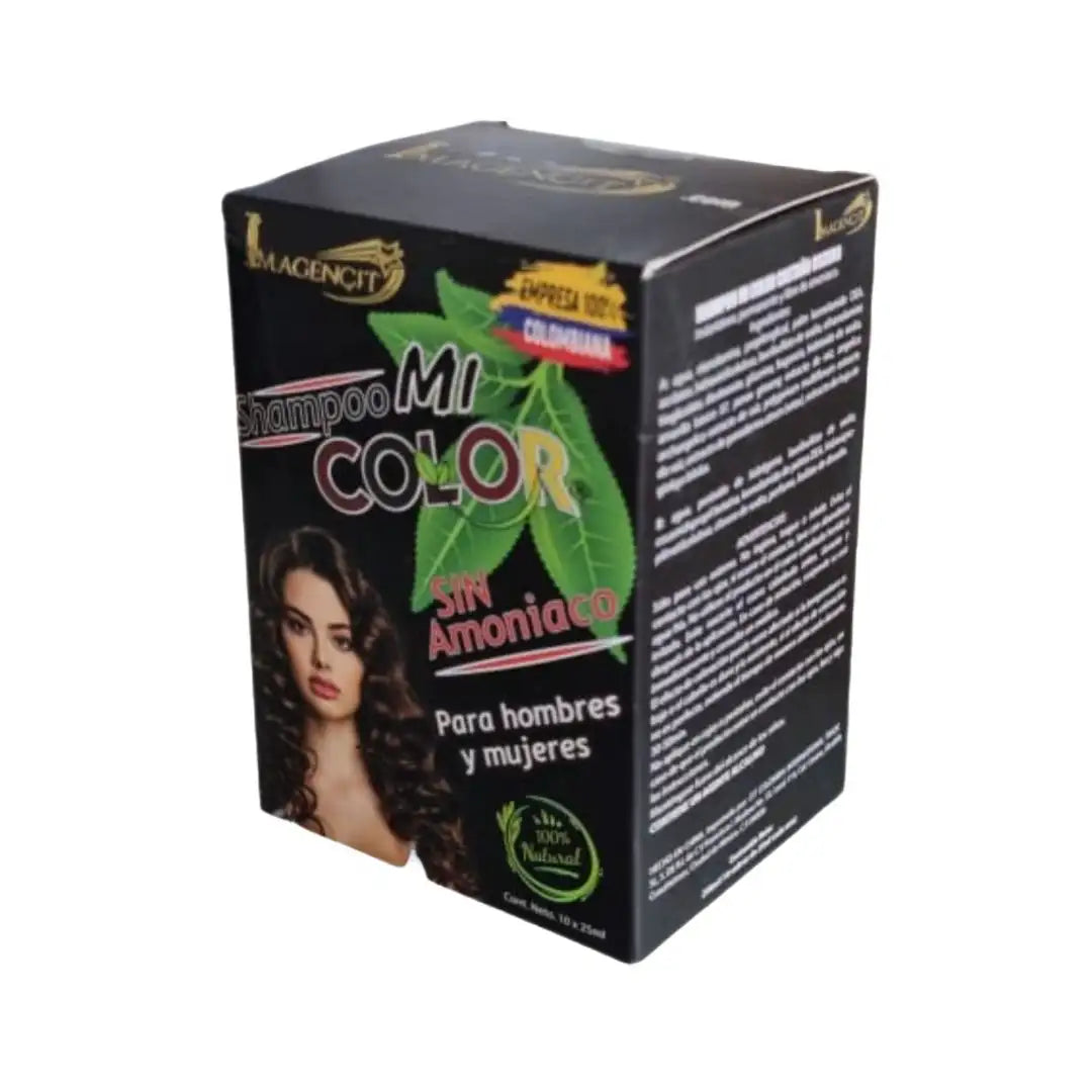 Shampoo mi color caja castano oscuro